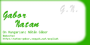 gabor natan business card