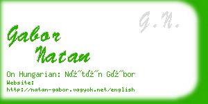 gabor natan business card